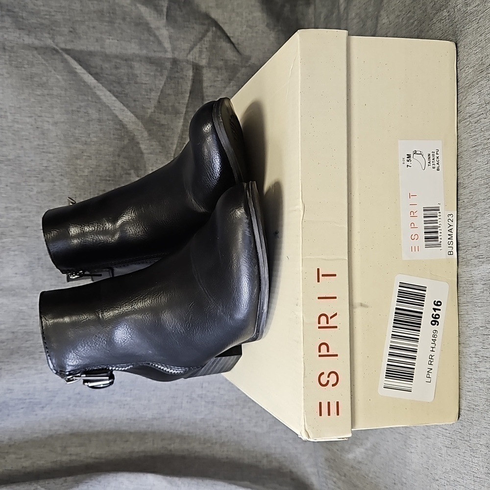 Esprit Women's Tainn Fashion Boots w/ Zip Closure, Black, Size 7.5 (#623)